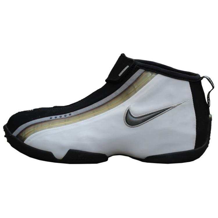 Nike Nike Air Zoom GP 3 Comfortable Round Toe Slip Resistant Abrasion Resistant Mid top Basketball Shoes Unisex Black White