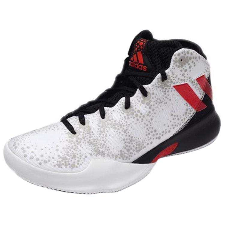 Adidas Adidas Crazy Heat Slip Resistant Abrasion Resistant High top Basketball Shoes Men's White Red