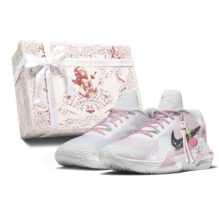 Nike Nike Air Max Impact 4 Star Drawn Mid top Basketball Shoes Men's Pink White