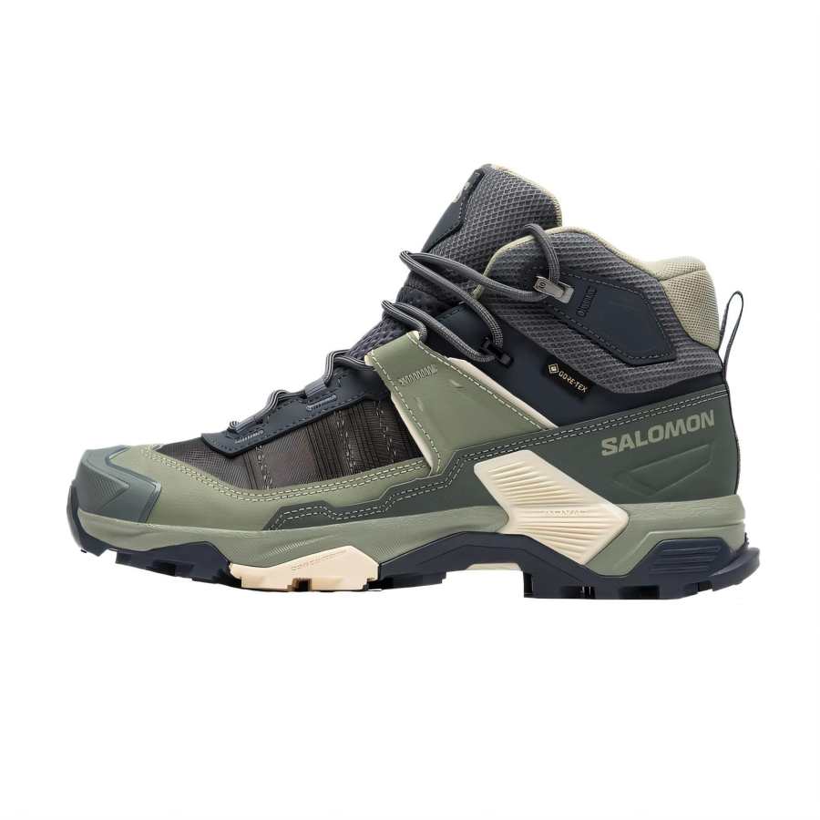 SALOMON X ULTRA 5 Mid top Hiking Shoes Women's Gray Green