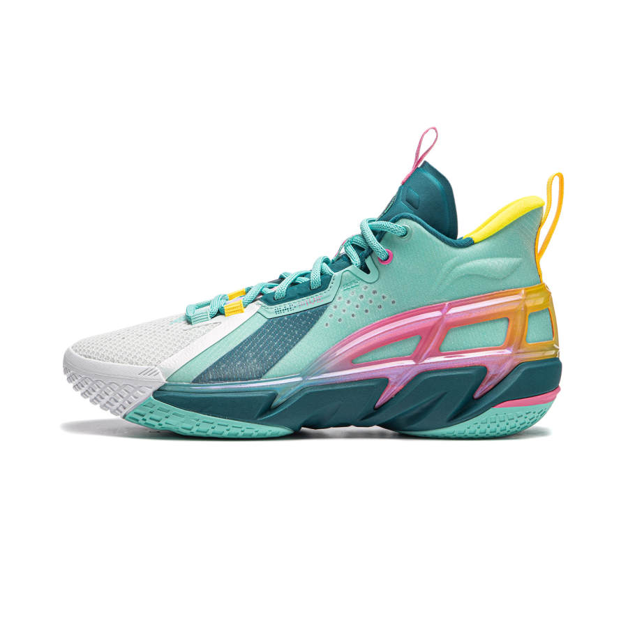 Li-Ning Li Ning BadFive 4 Cushioning Abrasion Resistant Breathable Mid top Basketball Shoes Men's Green White