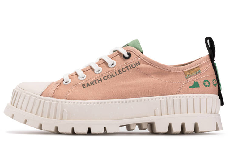 Palladium Pallshock Org Metro Slip Resistant, Abrasion Resistant, Breathable Low top Canvas Shoes Women's Rose Pink