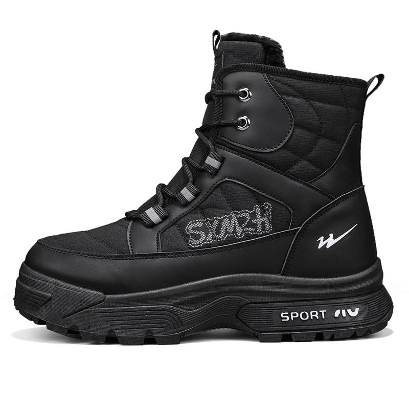 Binary Binary Classic And Versatile Height Increasing 5cm Thickened And Fleece Lined Thermal Temperature Lock Knee High