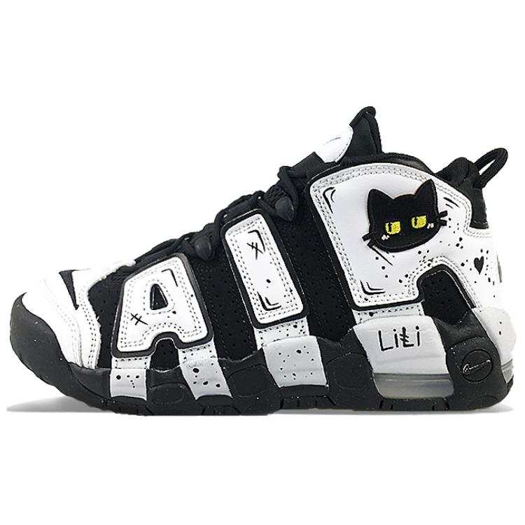 Nike Nike Air More Uptempo Mid top Vintage Basketball Shoes Women's Black White