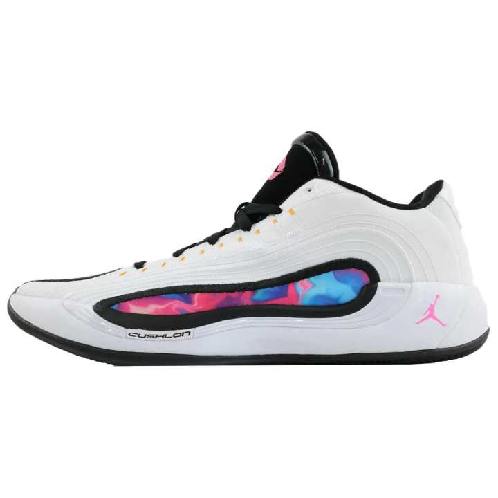 Jordan Jordan Luka 4 Slip Resistant Abrasion Resistant Low top Basketball Shoes Unisex White