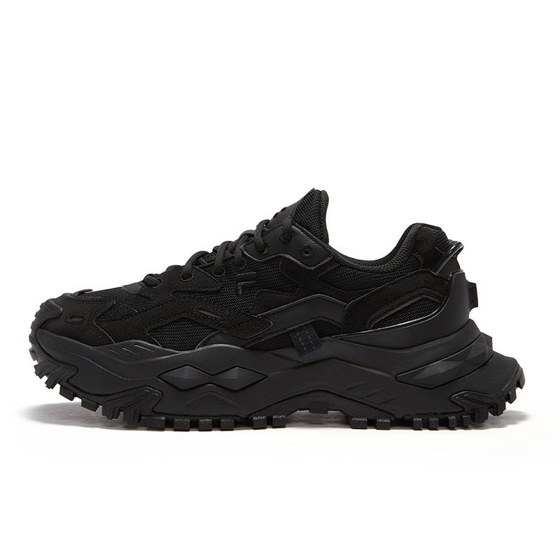 FILA FUSION Bianco Shoes Height Increasing Low top Chunky Sneakers Men's Black