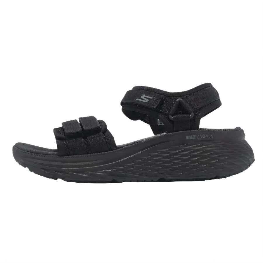 Skechers Max Cushioning One Strap Sandals Women's Black