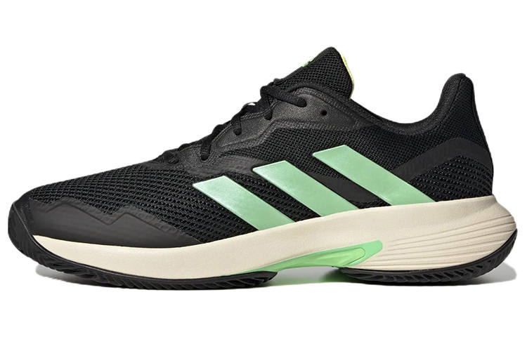 Adidas Adidas CourtJam Control Slip Resistant, Abrasion Resistant, Breathable Low top Tennis Shoes Men's Black Green