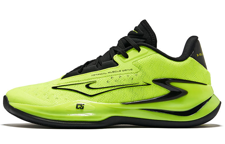 Erke Humble 1.0 Basketball Shoes Men's Mid Top Neon Lime Green/Jet Black
