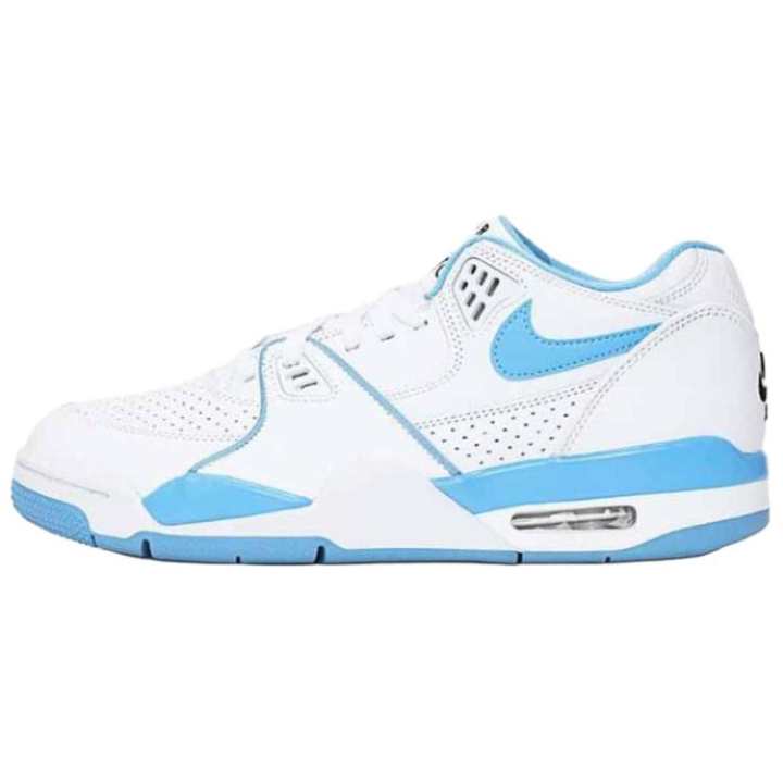 Nike Nike Air Flight 89 Comfortable Slip Resistant Abrasion Resistant Low top Basketball Shoes Men's White Blue