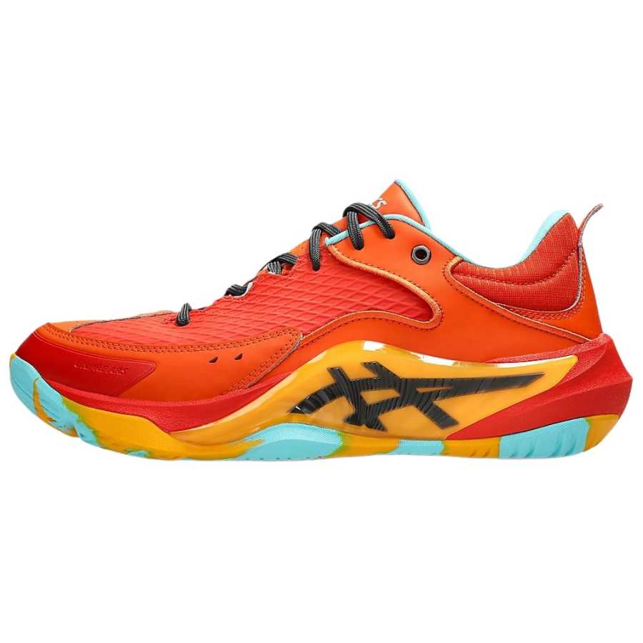 ASICS UNPRE ARS 3 Comfortable Low top Basketball Shoes Unisex Orange Black