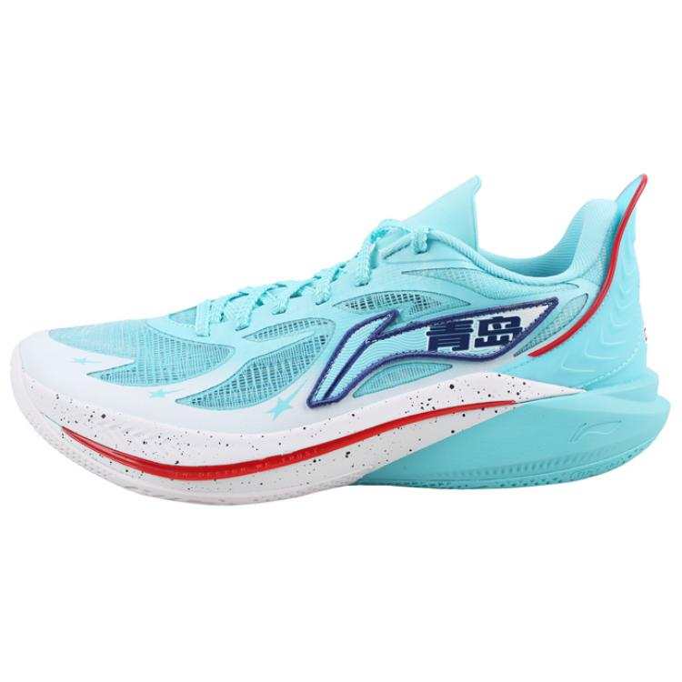 Li-Ning Li Ning SONIC 12 Cushioning, Wear Resistant Low top Basketball Shoes Men's Blue White