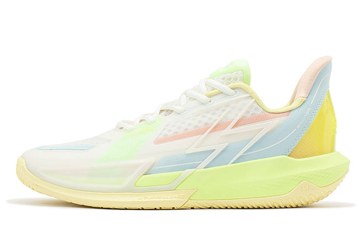 361° Big3 4.0 QUICK Basketball Shoes Men's Low Top Feather White/Smoothie Yellow