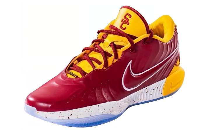 Nike Nike Lebron 21 USC Trojans PE Abrasion Resistant Low top Basketball Shoes Men's Red Yellow