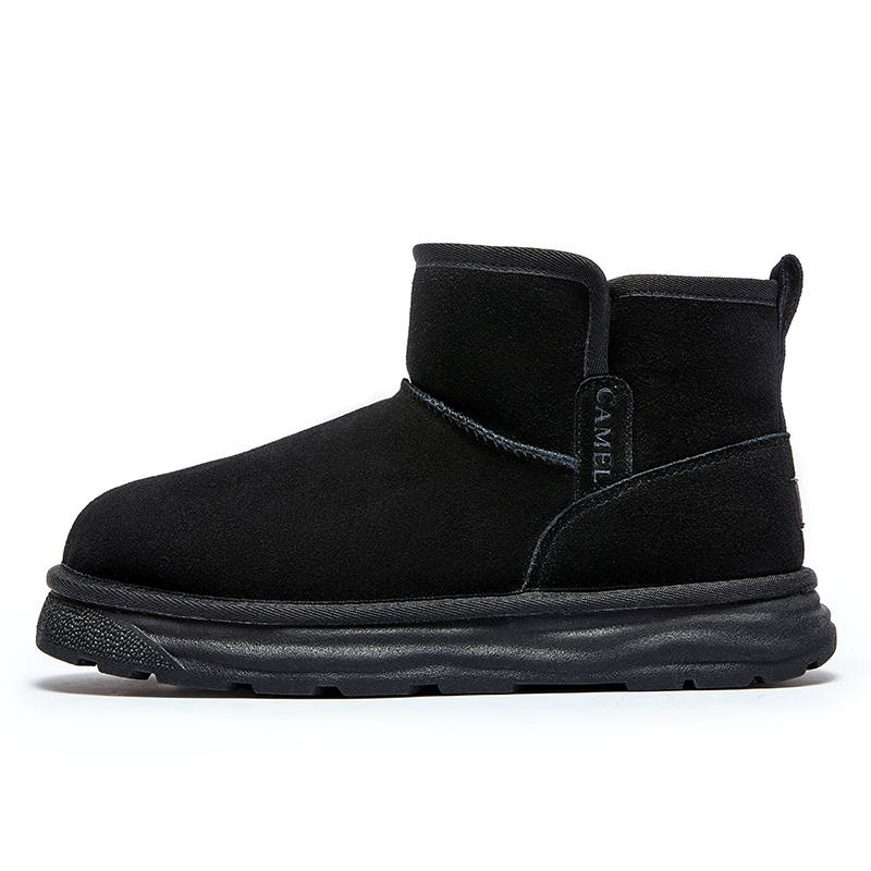 CAMEL CAMEL Thermal Abrasion Resistant Fleece Lined Comfortable Versatile Short Snow Boots Men's
