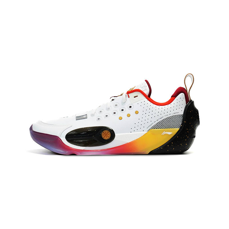Li-Ning Li Ning All City 13 Cushioning Abrasion Resistant Rebound Low top Basketball Shoes Men's White Gold