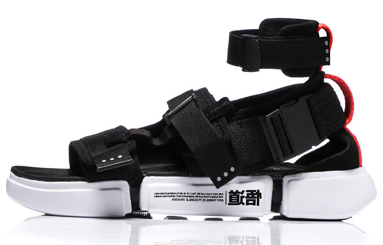 Li-Ning Li Ning Platform Paris Fashion Week Beach Sandals Men's Black White