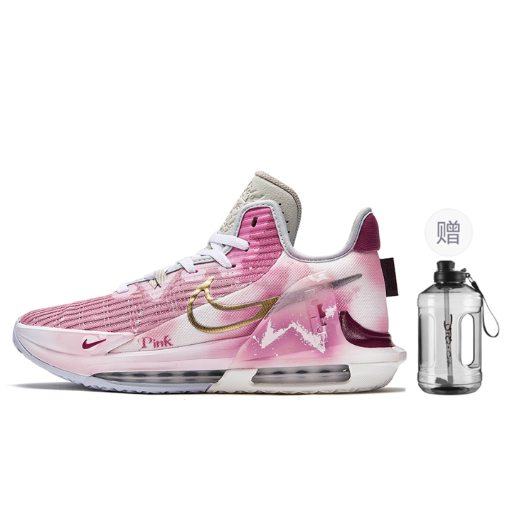 Nike Nike Witness 6 ADCDAVINCI Custom, Pink Leopard Slip Resistant Slip Resistant Low top Basketball Shoes Men's Pink