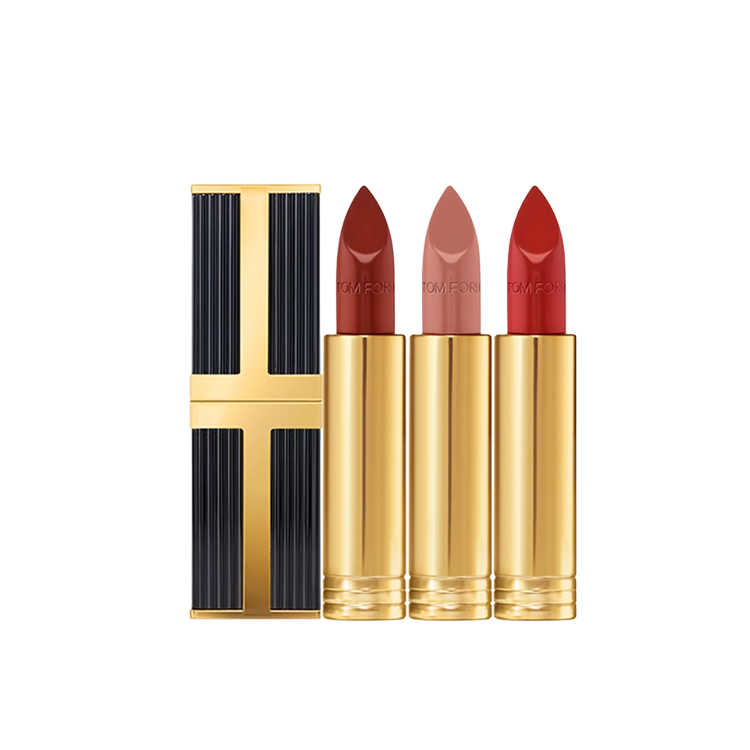 TOM FORD Collectible Black Tube Lipstick Makeup Sets Natural Complexion Four Piece Set
