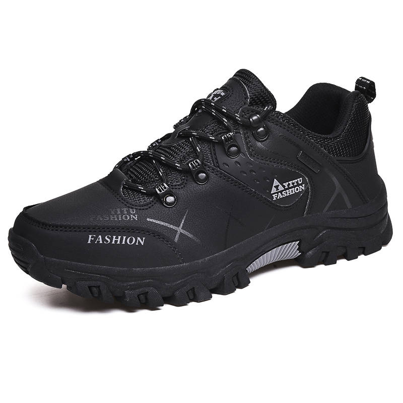 BIANSULONG Cushioning Abrasion Resistant Grip Low top Mountaineering Shoes Men's Black