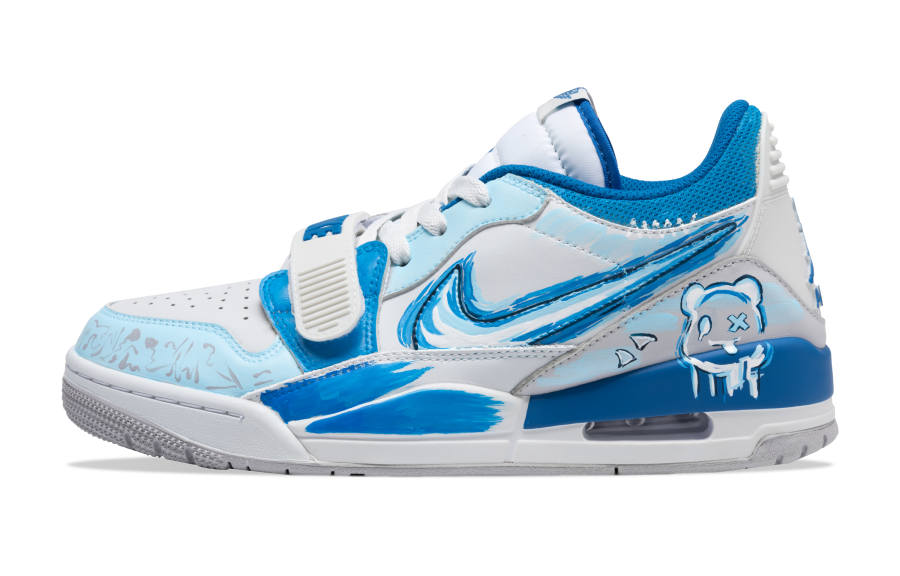 Jordan Jordan Legacy 312 Cushioning Slip Resistant Cushioning Slip Resistant Low top Basketball Shoes Men's Blue White