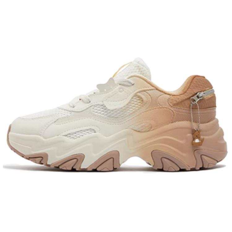 361° Slip Resistant Abrasion Resistant Low top Chunky Sneakers Women's White Brown