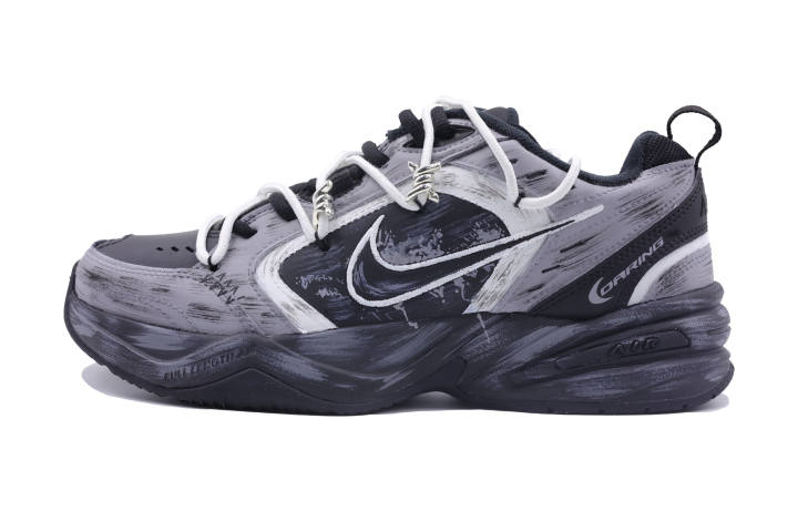 Nike Nike Air Monarch 4 Black Moon Slip Resistant Abrasion Resistant Low top Chunky Sneakers Unisex Black