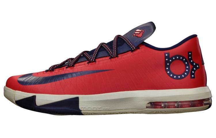Nike Nike KD 6 Light Crimson DC KD Slip Resistant Slip Resistant Low top Performance Basketball Shoes Men's Red