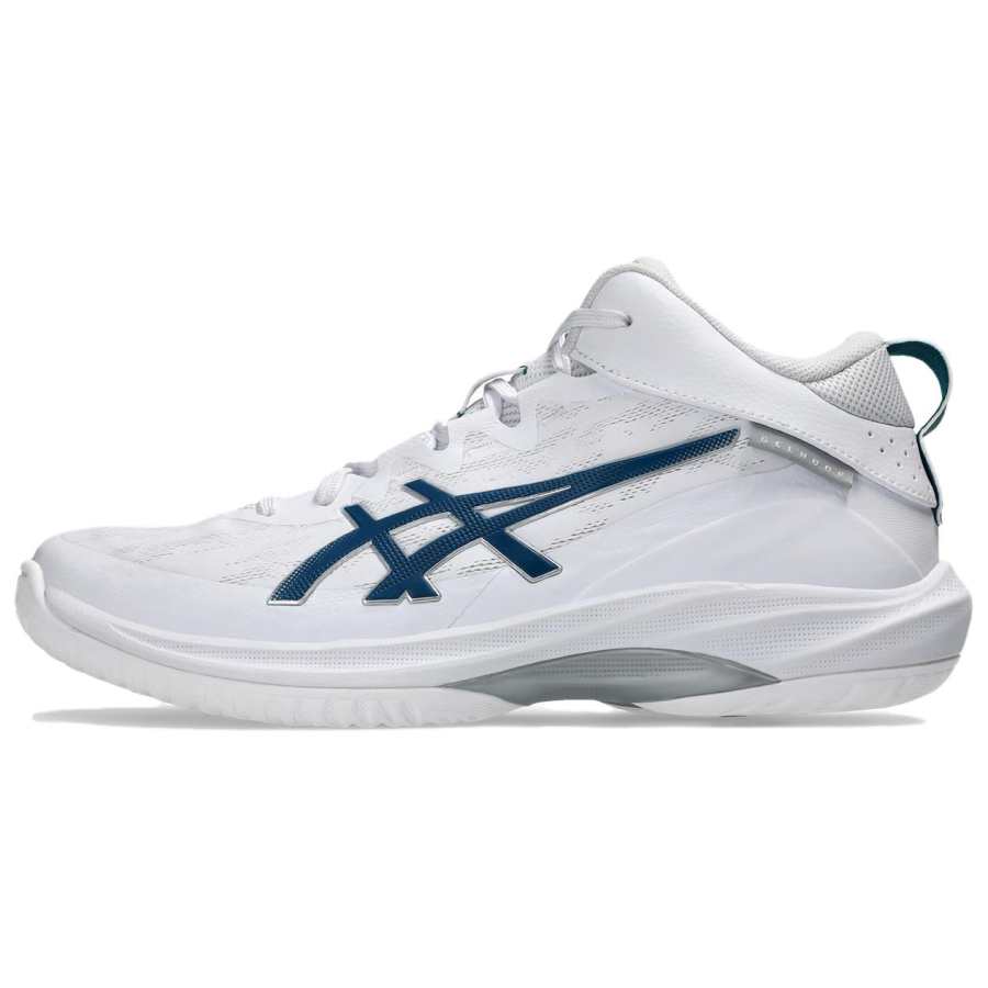 ASICS GELHOOP V17 Cushioning Abrasion Resistant Breathable Rebound Low top Basketball Shoes Unisex White Blue