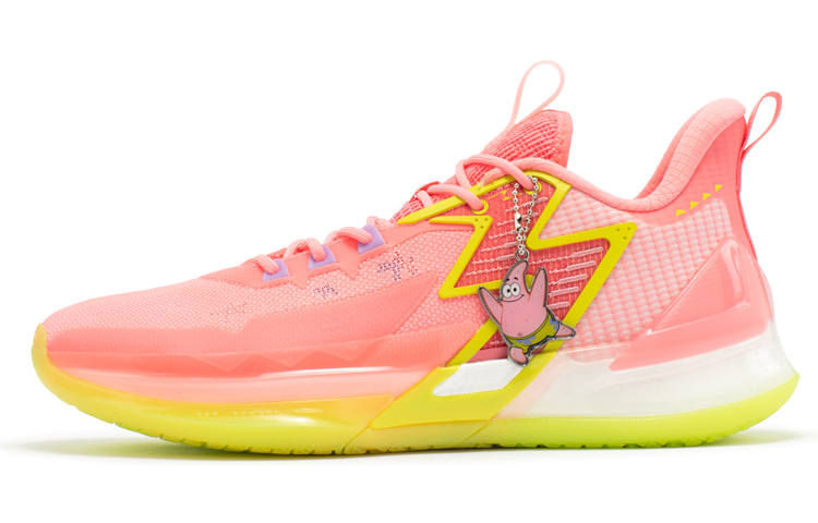 361° BIG3 4.0 Pro Patrick Star Cushioning Slip Resistant Abrasion Resistant Rebound Low top Basketball Shoes Men's Pink