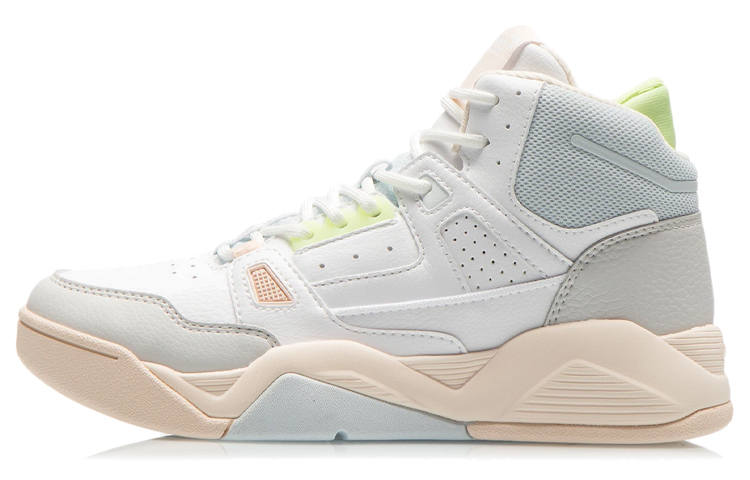 Li-Ning Li Ning Cushioning Slip Resistant Abrasion Resistant Breathable Lightweight Mid top Vintage Basketball Shoes Women's