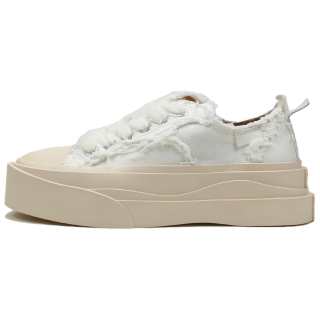MARCHE STUDIOS Sardine Flow Non slip Lightweight Low top Canvas Shoes Unisex White