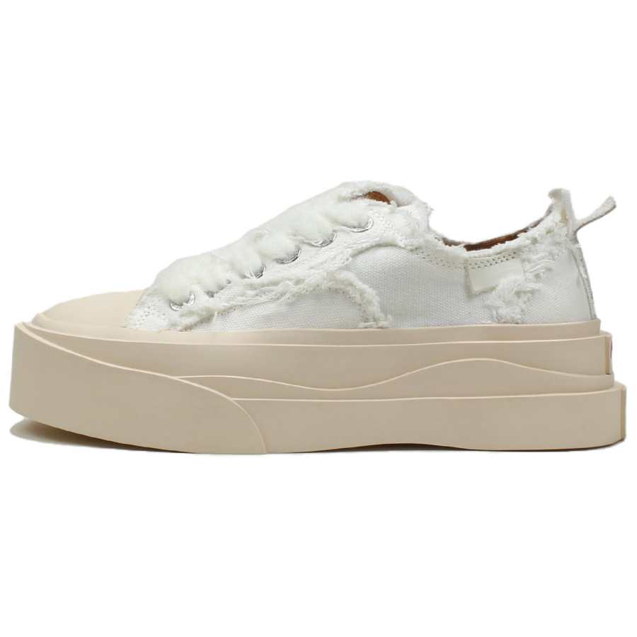 MARCHE STUDIOS Sardine Flow Non slip Lightweight Low top Canvas Shoes Unisex White