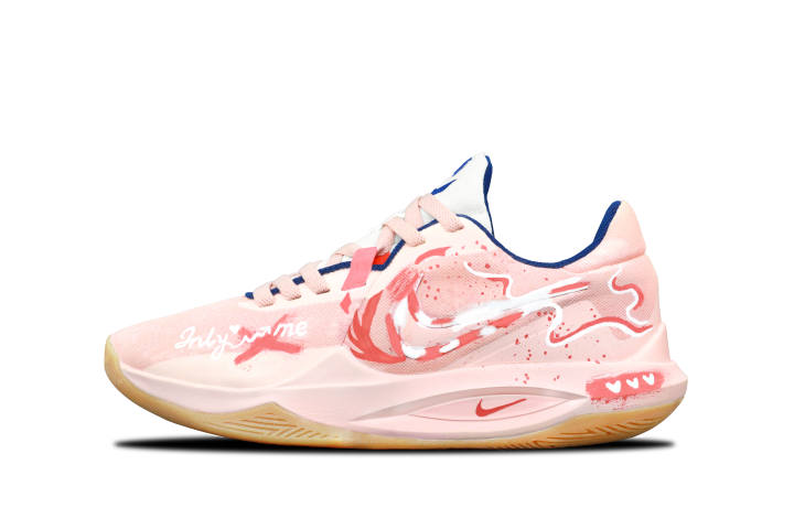 Nike Nike Precision 6 Cushioning Slip Resistant Abrasion Resistant Low top Basketball Shoes Men's Pink