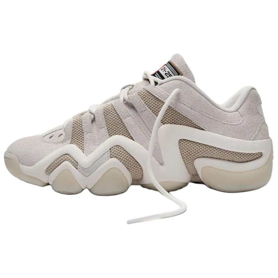 Adidas Adidas Crazy 8 Slip Resistant Abrasion Resistant Low top Basketball Shoes Unisex Light Gray