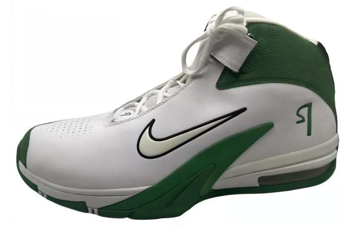 Nike Nike Air PP 4 Abrasion Resistant Mid top Basketball Shoes Men's White Green