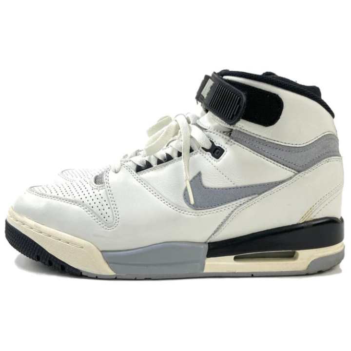 Nike Nike Air Revolution Cushioning Slip Resistant Abrasion Resistant Mid top Basketball Shoes Unisex Gray Black White