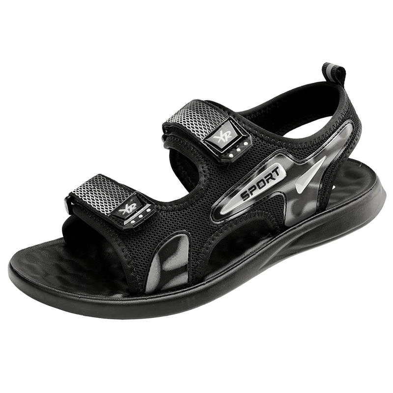 SHENNUO Mesh Beach Sandals Men's Black