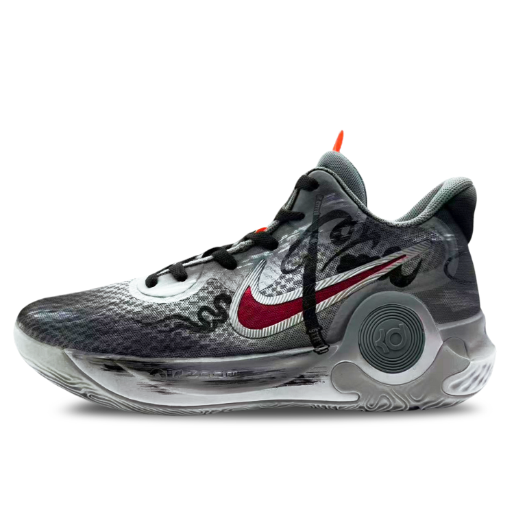 Nike Nike KD Trey 5 IX Cushioning Abrasion Resistant Slip Resistant Mid top Basketball Shoes Unisex Black Gray