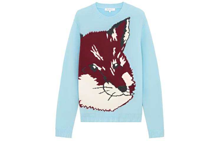 Maison Kitsune FW21 Sweater Unisex Blue