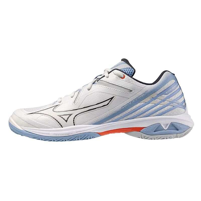 Mizuno WAVE CLAW 3 Slip Resistant Abrasion Resistant Low top Badminton Shoes Unisex White Blue