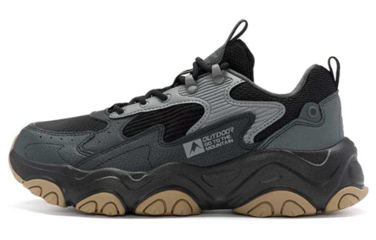 XTEP Cat Paw 2.0 Slip Resistant Abrasion Resistant Low top Outdoor Shoes Men's Black Gray