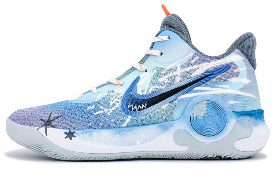 Nike Nike KD Trey 5 X Cushioning Slip Resistant Mid top Basketball Shoes Unisex Blue