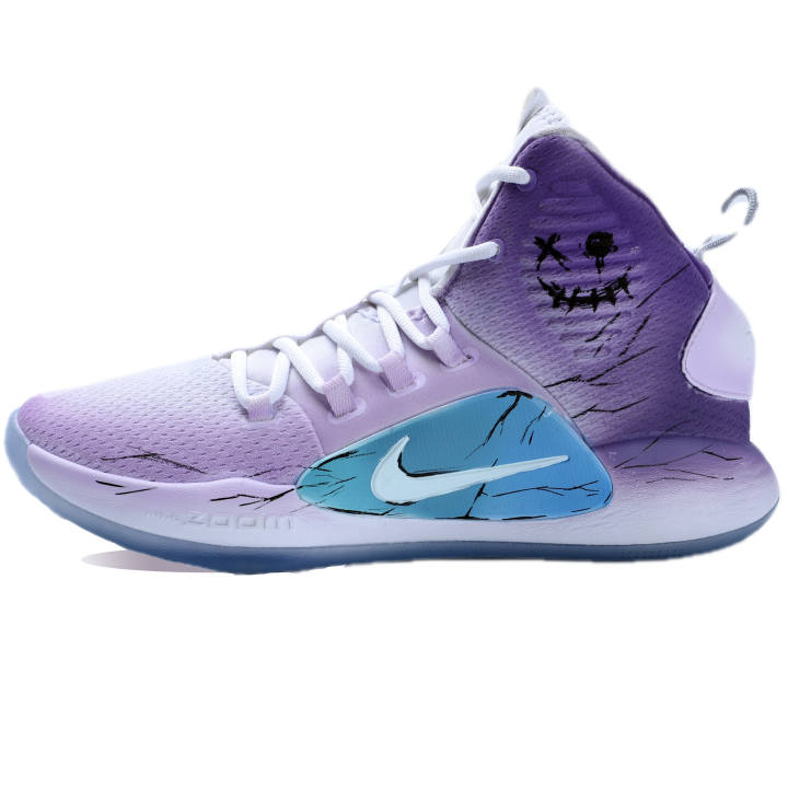 Nike Nike Hyperdunk X Cushioning Slip Resistant Abrasion Resistant Balance Mid top Basketball Shoes Men's Purple