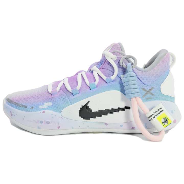 Nike Nike Hyperdunk X Cushioning Slip Resistant Abrasion Resistant Low top Basketball Shoes Men's Purple Blue White