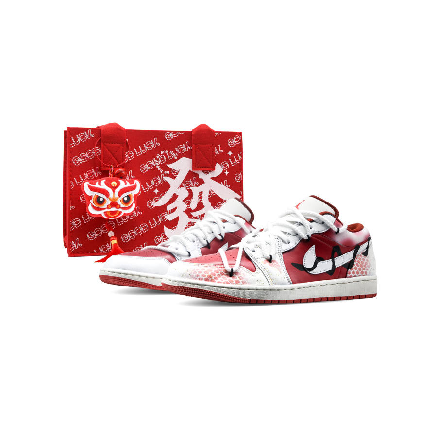 Jordan Jordan Air Jordan 1 CNY Year Of The Snake, Snake Shadows, Shopping Bag Abrasion Resistant Abrasion Resistant Low top