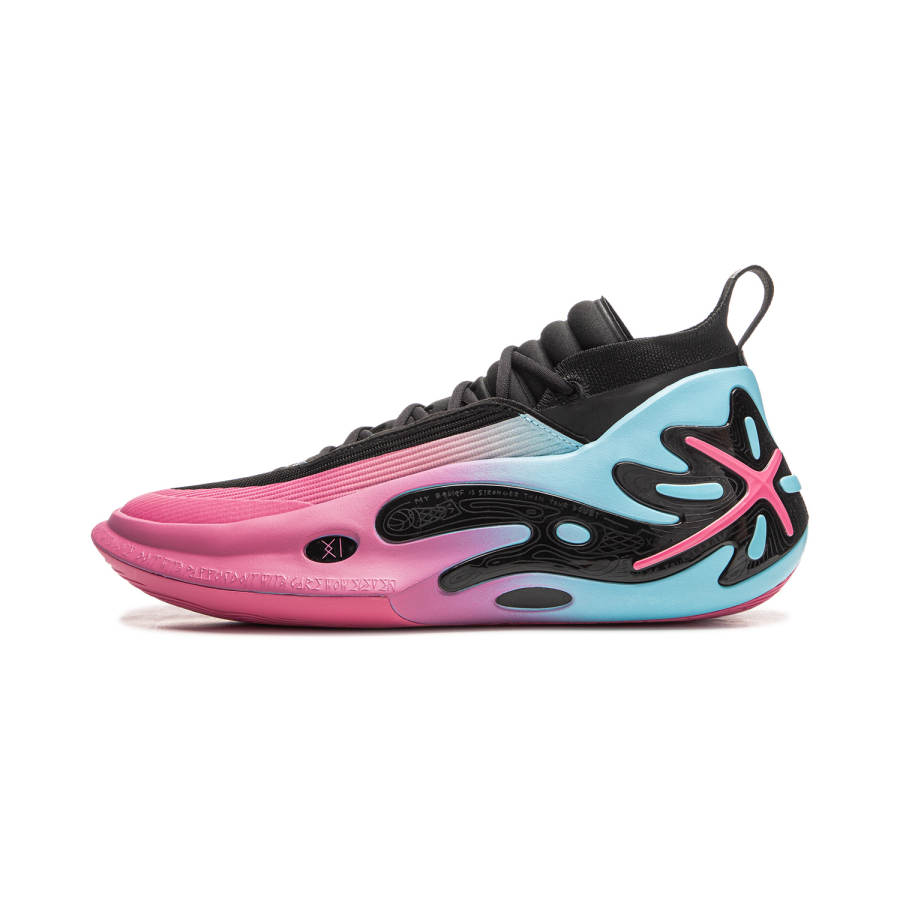 Li-Ning Li Ning WOW11 Mid top Basketball Shoes Men's Black Pink