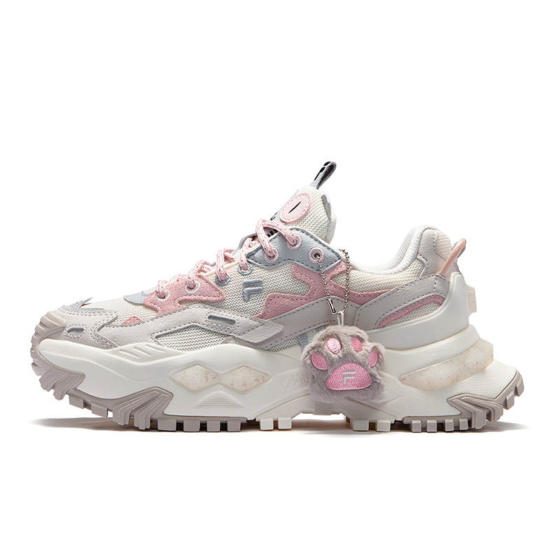FILA FUSION Bianco Height Increasing Low top Chunky Sneakers Women's White Gray
