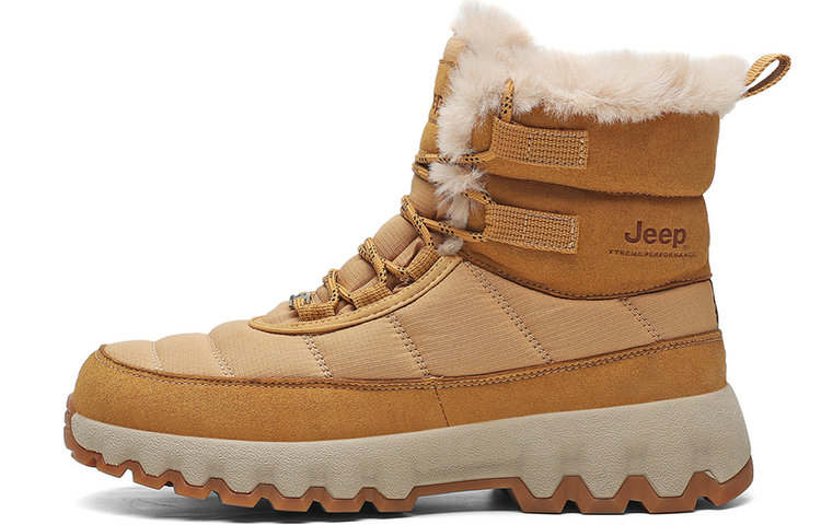 Jeep Thermal Waterproof Abrasion Resistant Cushioning Height Increasing Slip Resistant Comfortable Crew Snow Boots