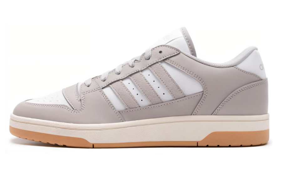 Adidas Adidas TURNAROUND Low Slip Resistant Abrasion Resistant Low top Basketball Shoes Unisex Gray White